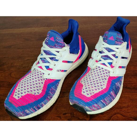 Adidas UltraBoost 2.0 Men\'s Size 8.5 Athletic Running Shoes Blue, Pink EG8107 main image 5
